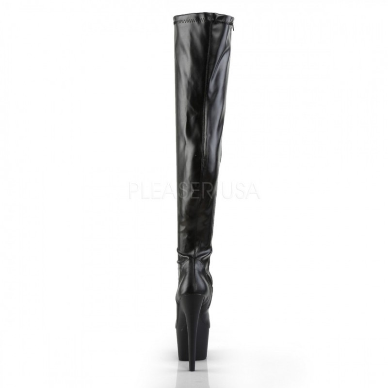 Pleaser ADORE-3000 Thigh High Boots ADO3000/B/PU-E