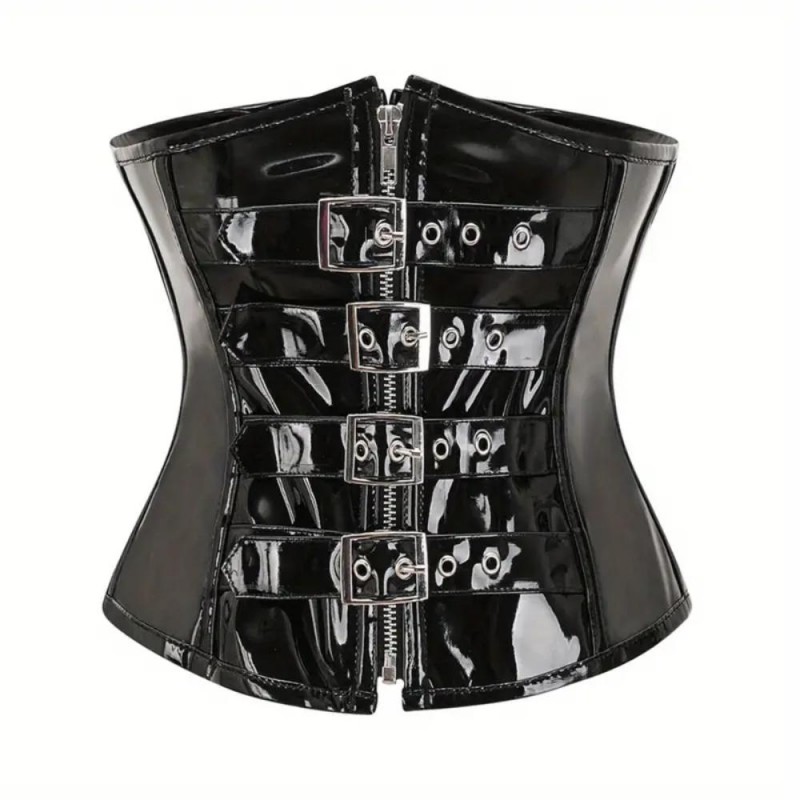 Corset PU with Zipper and Drawstring HR2139697