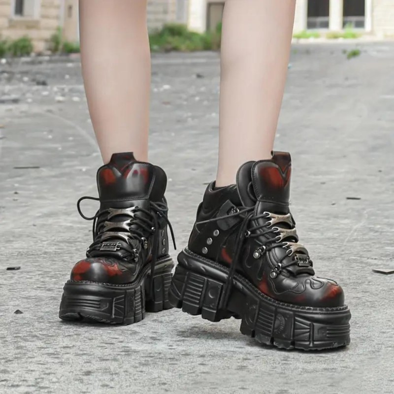 AR Cyberpunk Retro Gothic Boots BW698676