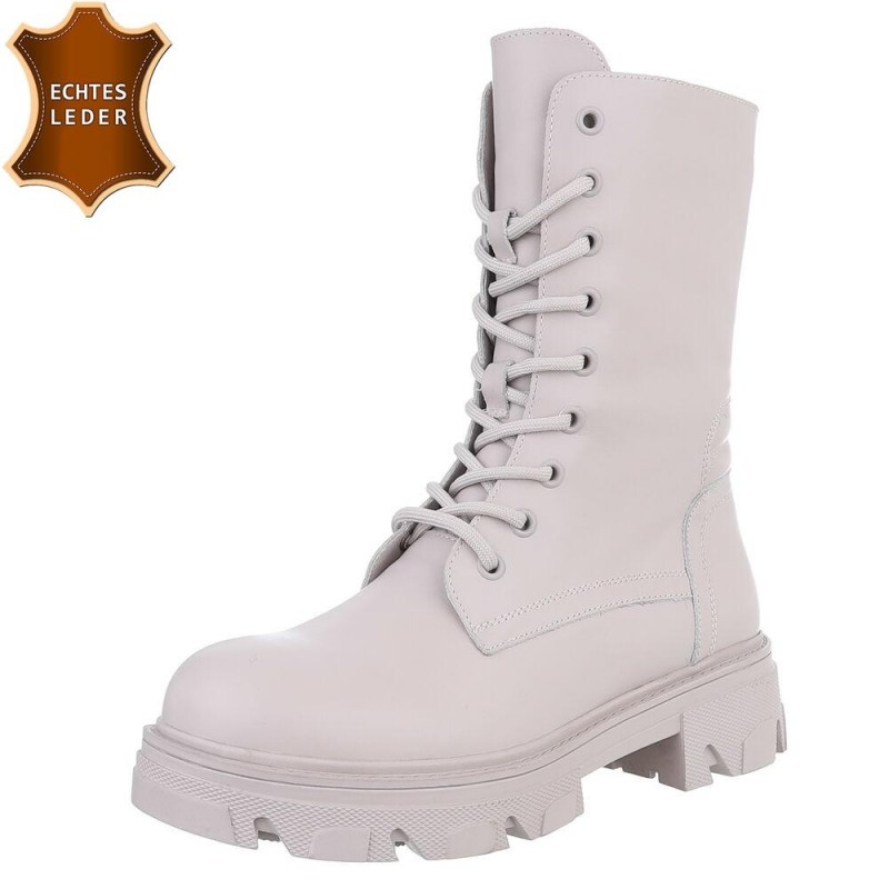 Leather Lace-up ladies ankle boots ZB001Bg