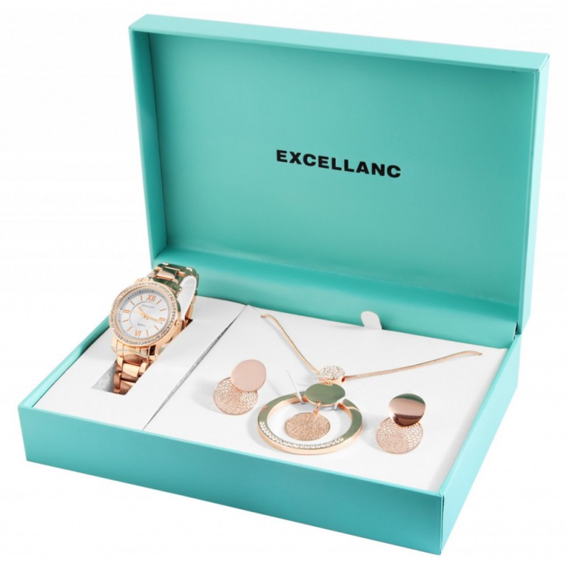 Excellanc ladies watch gift set with necklace and ...