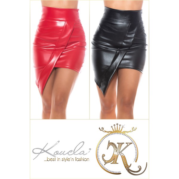 KouCla asymmetrical Leather-Look Skirt 0000MR20424B-gr