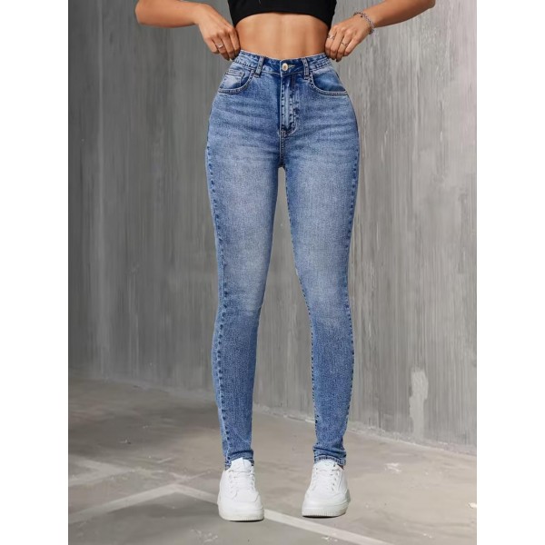 Laulia Ladies Snowflake Fashion Stretch Skinny Jea...