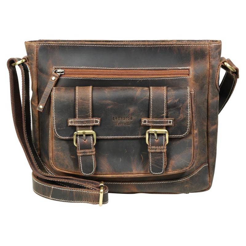 Leonardo Verrelli Leather Shoulder Bag 3900084-001