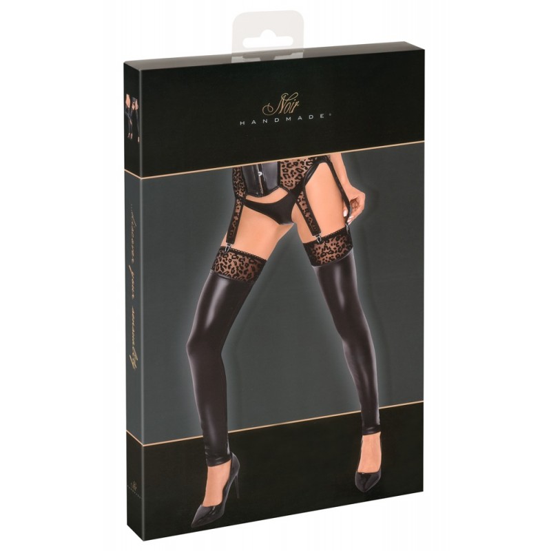 Noir Handmade Wetlook Ladies Stockings 25404101021-E