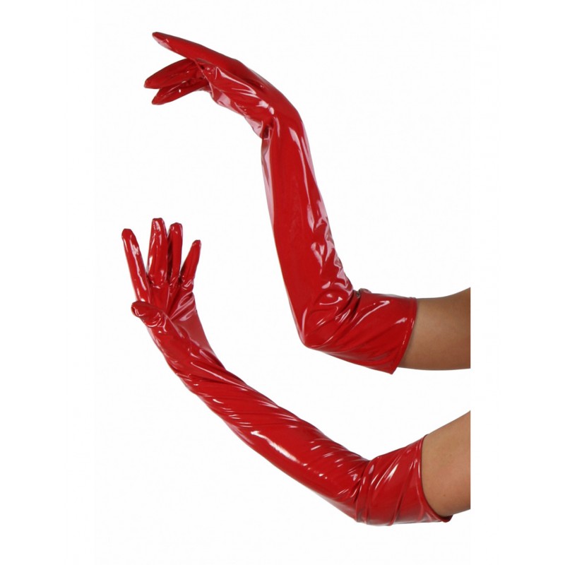 Soisbelle Long vinyl Gloves 014G-RD-E