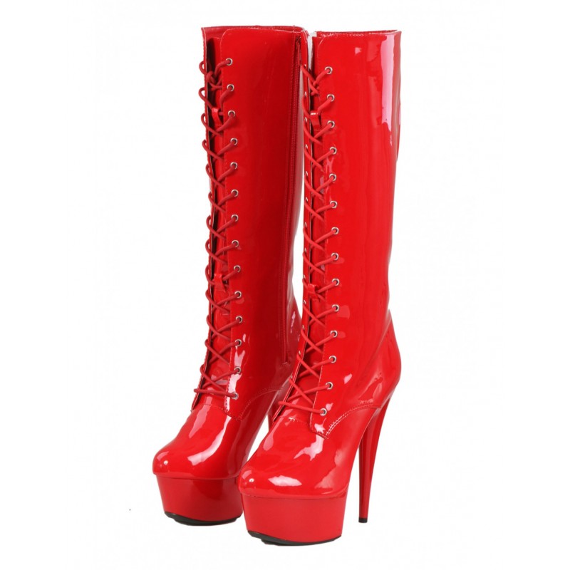 Soisbelle Vinyl Boots S9161-RD
