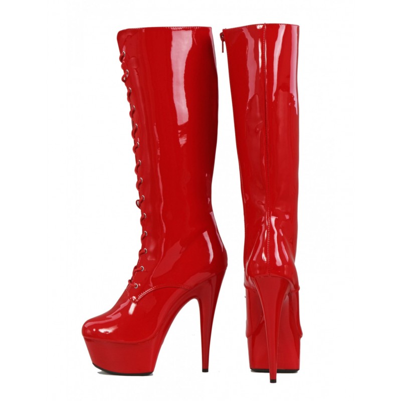 Soisbelle Vinyl Boots S9161-RD